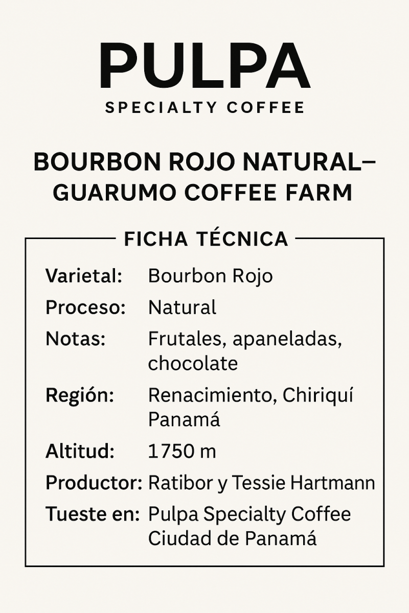 Bourbon rojo guarumo coffee farm