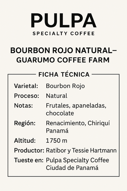 Bourbon rojo guarumo coffee farm