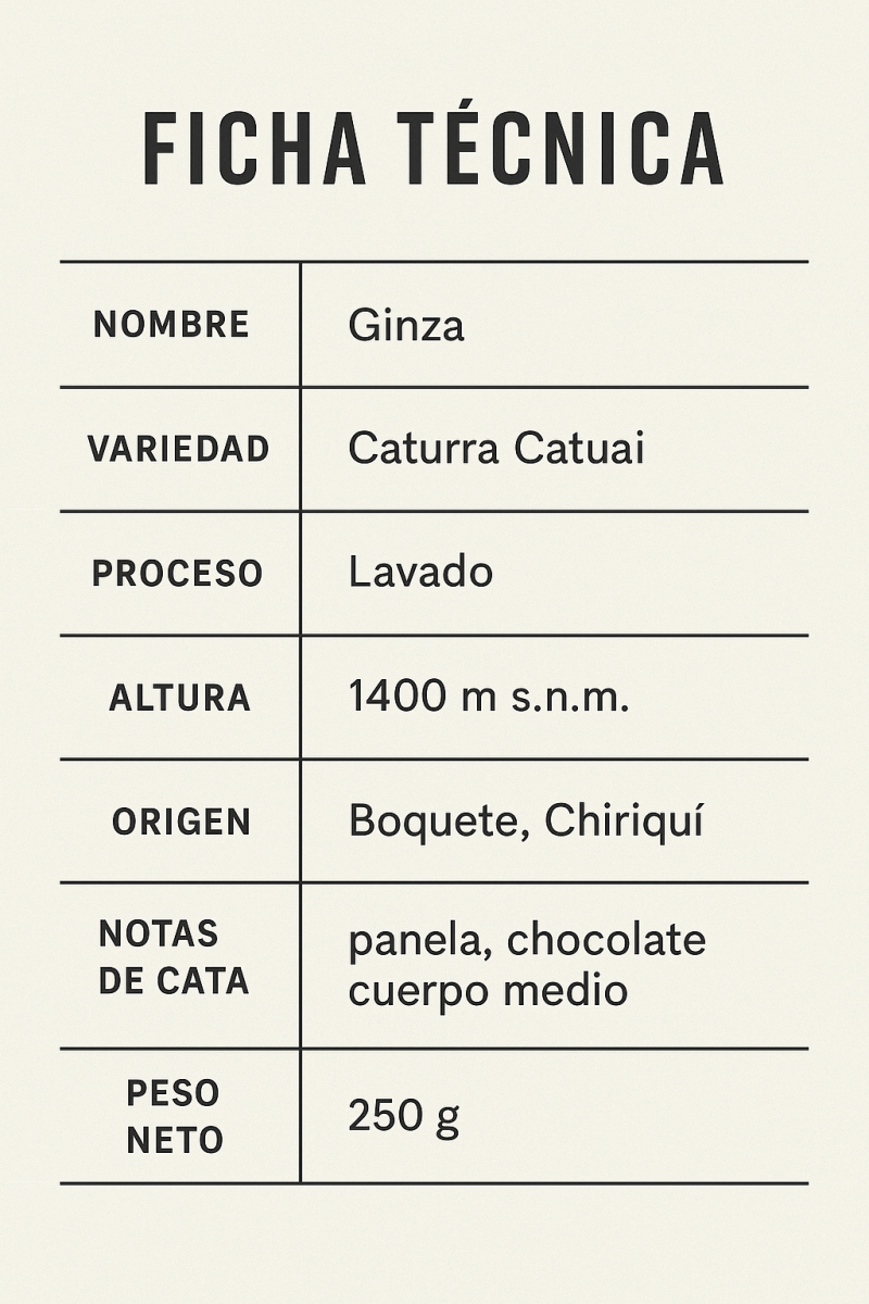 Ginza – Blend Caturra Catuai Lavado