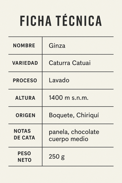 Ginza – Blend Caturra Catuai Lavado