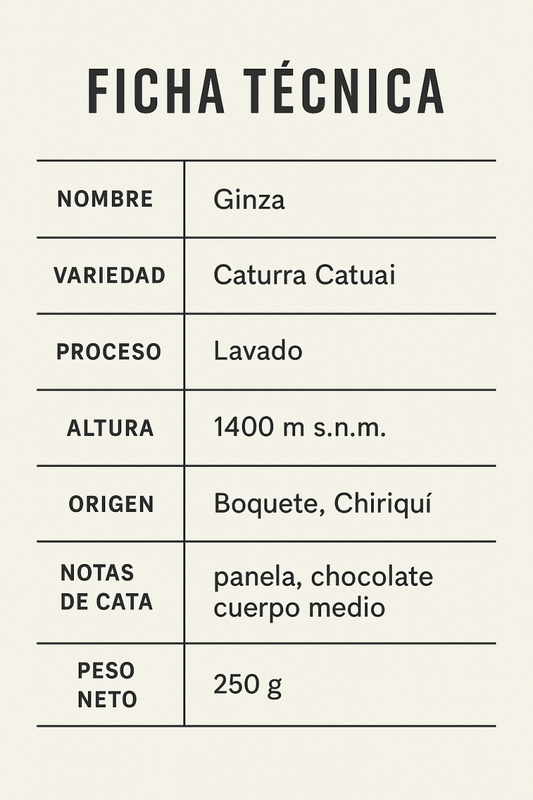 Ginza – Blend Caturra Catuai Lavado
